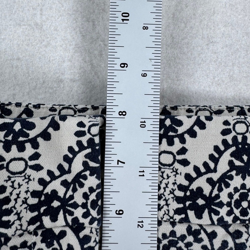Ann Taylor LOFT Marisa Riviera Pants Womens 4 Black White Medallion Cropped 4 - Picture 6 of 11
